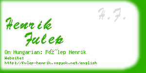 henrik fulep business card